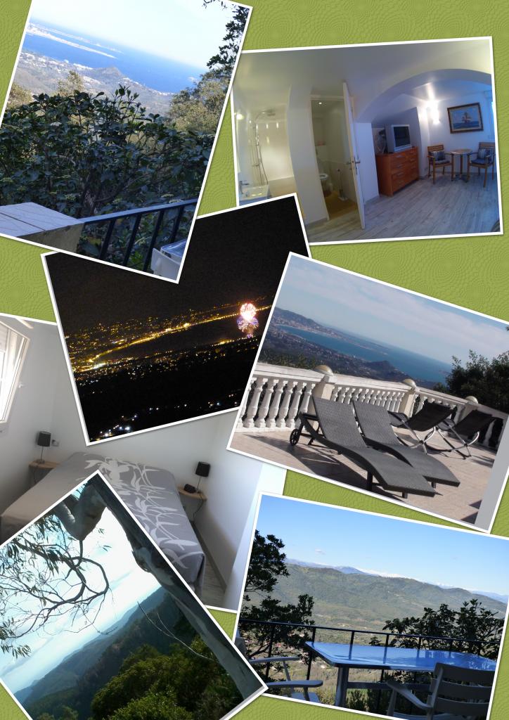 chambre vue mer et montagnes - chambres d'hôtes l'Estérel panoramique