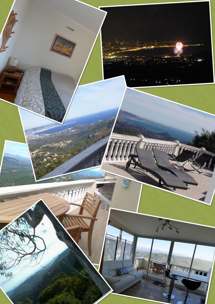chambre vue mer et montagnes - chambres d'hôtes l'Estérel panoramique